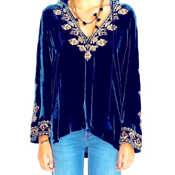 Johnny Was Tops - Johnny Was EMI Embroidered Hoodie